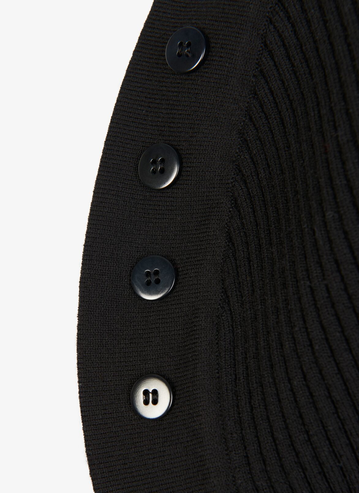 Wool-Blend Ribbed Bolero Jacket ALAÏA BLACK WOOL-BLEND RIBBED BOLERO JACKET